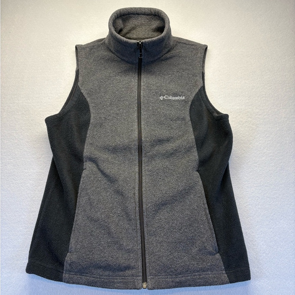 Columbia Charcoal and Black Fleece Vest